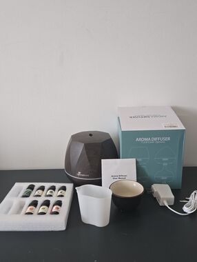 Aroma Diffuser Set with 7 Essential Oils And Ceramic Bowl